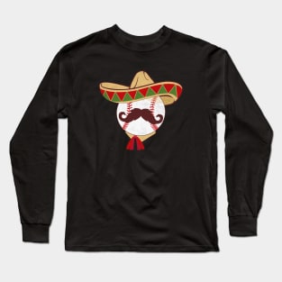 Cinco De Mayo - Baseball Mexican Sombrero Long Sleeve T-Shirt